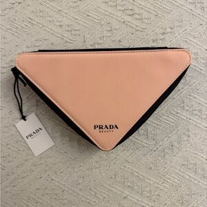 Prada Beauty Pink Triangle makeup bag